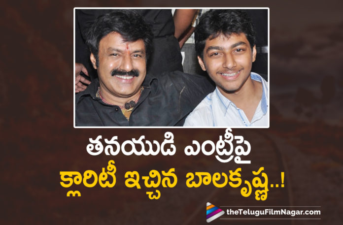 Tollywood Veteran Actor Nandamuri Balakrishna Gives Clarity About His Son Mokshagna Debut In To Movies Tollywood Veteran Actor Nandamuri Balakrishna Gives Clarity About His Son Mokshagna Debut In To Movies
