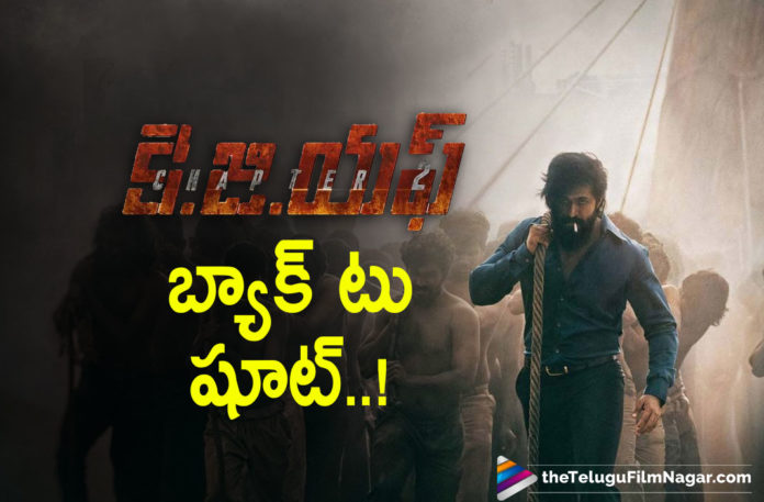 KGF 2 Movie Shoot Resumes Post Lockdown