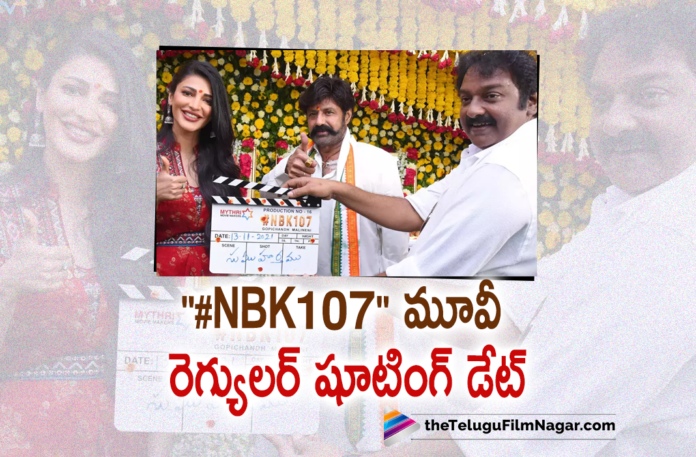 #NBK107 Movie Regular Shoot To Begin Soon,Telugu Filmnagar,Latest Telugu Movies News,Telugu Film News 2022,Tollywood Movie Updates,Latest Tollywood News,Tollywood Movies, #NBK107 Movie,Director Gopichand Malineni,Director Gopichand Malineni New Movie,Director Gopichand Malineni Movie With Balakrishna,Balakrishna to act in Director Gopichand Malineni New Movie, Balakrishna New Movie,Balakrishna Upcoming Movie,Shruthi Haasan Next Movie with Director Gopichand,Balakrishna latest Movies,Balakrishna Akhanda Blocbuster Movie,Balakrishna Pan India Movie, Balakrishna New Movie Regular Shoot Started,BalaKrishna New movie On Sets,Balakrishna New Movie Begins,Shruthi Haasan,Shruthi Haasan New Movie With Balakrishna, Shruthi Haasan New Movie,Shruthi Haasan Upcoming Movie,Shruthi Haasan latest Movies,Varalaxmi Sarathkumar,Actress Varalaxmi Sarathkumar,Varalaxmi Sarathkumar latest Updates,Varalaxmi Sarathkumar Upcoming Movies,