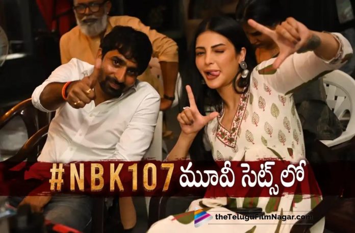 Shruti Haasan joins #NBK107 movie sets,Telugu Filmnagar,Latest Telugu Movies News,Telugu Film News 2022,Tollywood Movie Updates,Tollywood Latest News, Shruti Haasan,Actress Shruti Haasan,Shruti Haasan Latest Movie Updates,Shruti Haasan In Balakrishna Movie,Shruti Haasan Joins in the Sets of Balakrishna #NBK107 Movie, #NBK107 Movie Updates,#NBK107 Balakrishna Movie,Balakrishan Upcoming Movie #NBK107,Shruti Haasan To act with Balakrishna #NBK107 Movie,Shruthi Haasan Joi in the Sets of Balakrishna Upcoming Movie #NBK107