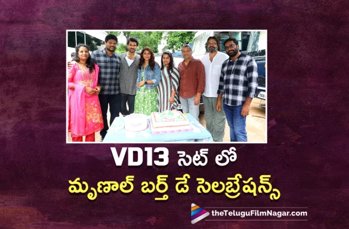 vd13 movie team celebrate mrunal thakur birthday