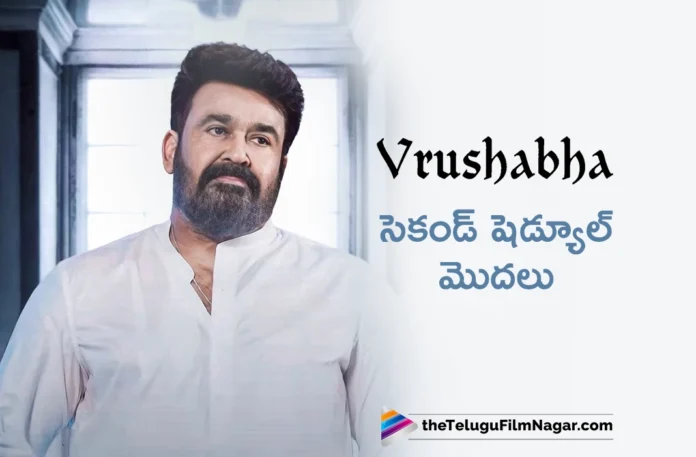 mohanlal starrer vrushabha movie second schedule begins
