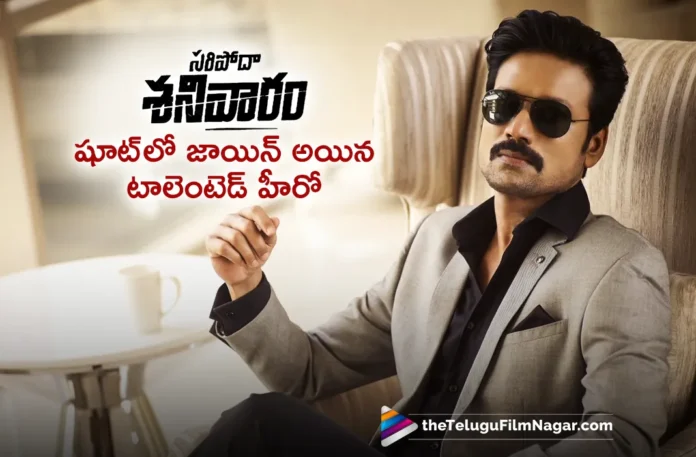 s j suryah joins saripodhaa sanivaaram movie shooting
