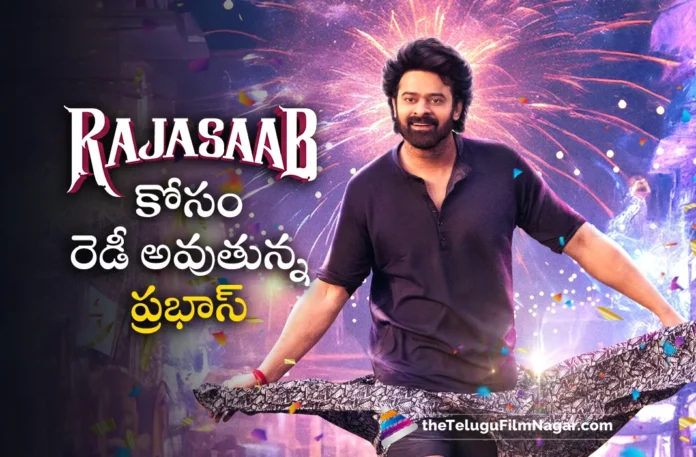 prabhas readying for raja saab movie shooting