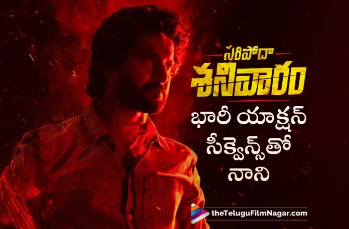 nani busy with massive action sequence for Saripodhaa Sanivaaram Movie