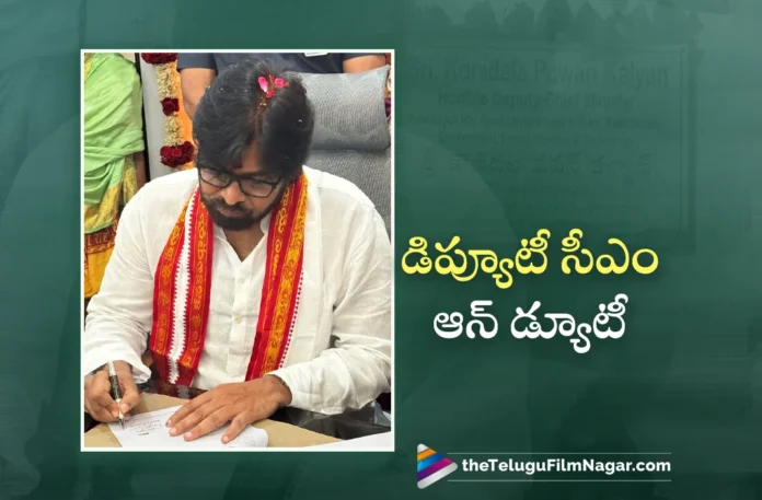 pawan kalyan takes charge as deputy chief minister
