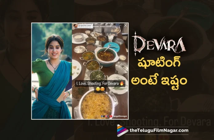janhvi kapoor interesting update on devara shooting janhvi kapoor interesting update on devara shooting