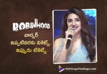 Actress Sreeleela Praises David Warner at Robinhood Pre Release and Trailer Launch Event