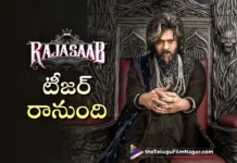 The Rajasaab teaser is arriving soon