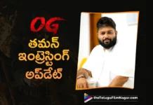 OG First Single FIRE STORM Sung By Hero Simbu, Says Music Director Thaman