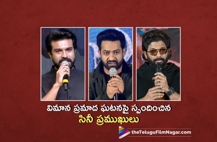 NTR, Allu Arjun, Ram Charan and Many Celebs Mourn on Air India Flight Crash Incident