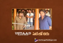 Megastar Chiranjeevi visited the sets of Ustaad Bhagat Singh
