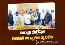 Tollywood Producers Meets AP Cinematography Minister Kandula Durgesh