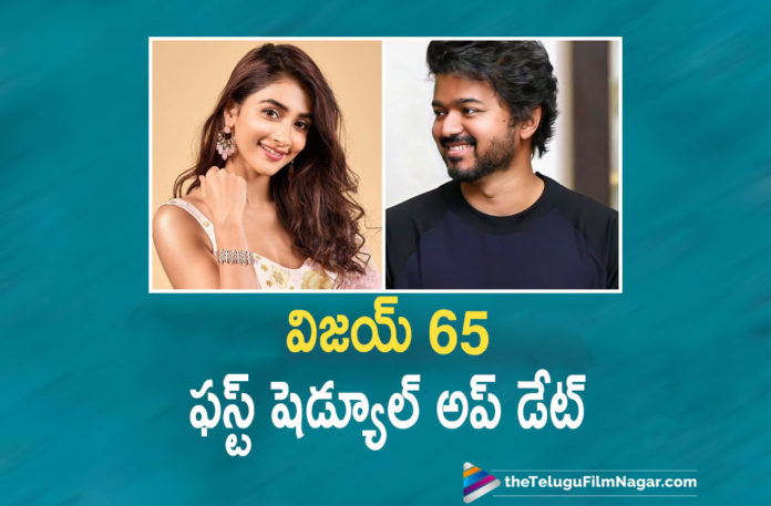 Here Is An Interesting Update From Vijay 65 Movie,Telugu Filmnagar,Latest Telugu Movies News,Telugu Film News 2021,Tollywood Movie Updates,Latest Tollywood News,Vijay,Actor Vijay,Hero Vijay,Vijay 65 Movie,Vijay 65,Vijay 65 Movie Update,Vijay 65 Movie Update,Vijay 65 Film Update,Vijay 65 Movie Latest Updates,Vijay 65 Movie News,Vijay 65 Movie Latest News,Vijay 65 Movie Interesting Update,Update From Vijay 65 Movie,Thalapathy 65,Thalapathy 65 Movie Update,Thalapathy 65 Movie News,Thalapathy Vijay,Thalapathy Vijay 65 Movie,Vijay's Thalapathy 65 First Schedule To Be Wrapped Up,Thalapathy 65 First Schedule To Be Wrapped Up,Thalapathy 65 Movie Shooting Update,Thalapathy 65 Movie Shoot,Pooja Hegde,Actress Pooja Hegde,Thalapathy 65 First Schedule Update
