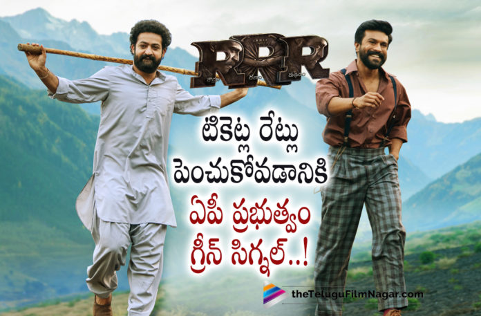 AP Government Gives Permission To Increase RRR Movie Tickets Rate,Telugu Filmnagar,Latest Telugu Movies News,Telugu Film News 2021,Tollywood Movie Updates,Latest Tollywood News, RRR Movie,Roudram Ranam Rudhiram Movie,RRR Telugu Movie,RRR Movie Updates,RRR latest Updates,RRR Movie Ticket Price Updates,RRR Movie Premiere Shows Updates in Telugu States,RRR Movie Ticket Price in Andhar pradesh, RRR: Roudram Ranam Rudhiram producers, the government of Andhra Pradesh,Good news for the movie makers and exhibitors,GO issued by the Jaganmohan Reddy government the exemption will be available for ten days from the release date of the film RRR, RRR film budget is ₹336 crore excluding GST,AP government also permitted five shows per day,RRR Movie Ticket Price Increased by Rs75 in Andhra Pradesh,Andhra Pradesh Chief Minister YS Jagan Mohan Reddy,AP CM YS Jagan Mohan Reddy Gives Permission To Increase the Movie ticket Price,Roudram Ranam Rudhiram Movie Premiere Shows in Telanaga,AP Government Allowed additional Rs.100 Hike on Movie Ticketing,RRR Movie 5 Shows in Telugu States,Director Rajamouli Gives Clarity on RRR Movie Premiere Shows,Raja mouli About Premiere Shows, Ap Government Give Green Signle for rise in Ticket Price by Rs75 for 10days,Cm Jagan Mohan Reddy Green singled to Rise the Ticket Price By Rs75 For 10days,Increased Price will be For 10days of movie Release, Big Budget Movie Can Increase the Price of the Ticket, Roudram Ranam Rudhiram Movie on 25th march,Roudram Ranam Rudhiram Movie Movie Releasing On 25th march,RRR is produced by DVV Entertainments,RRR film is going to be released in multiple languages across the world, M. M. Keeravani Music Director For RRR Movie, M. M. Keeravani Music Director,Ram Charan as Alluri Sitarama Raju,NTR plays the role of Komaram Bheem,RRR Movie Songs,RRR Movie Super Hit Songs,Rajamouli Give Clarity That AP government has allowed five shows and Telangana State also Allowed 5 Shows, RRR Movie on March 25th,Jr NTR and Ram Charan Multistarrer Big Buget Film RRR,Alia Bhatt with Ram charan,Olivia Morris with Jr NTR,Bollywood hero Ajay Devgn in RRR Movie,#RRR,#RRRmovieTicket Shriya Saran play lead roles In RRR Movie,#RRR