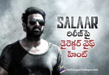 prashanth neel wife gave hint for salaar movie