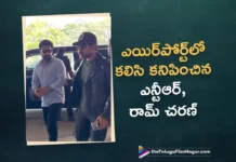 Tollywood Star Heroes Jr. NTR and Ram Charan Seen Together at Begumpet Airport